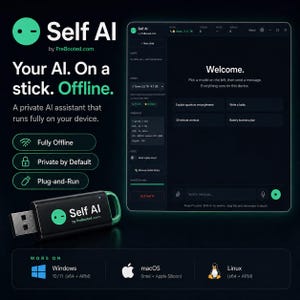 Self AI | Offline Local AI Anywhere | USB | Solve, Search, Write | Windows Mac Linux | Physical Version