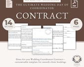 Wedding Coordinator Contract | Day Of Coordinator Contract | DIY Wedding | Event Contract Template | Editable Template