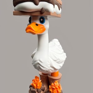 3D Printed Interchangeable Goose Decor | Removable Hat and Footwear Accessory Set