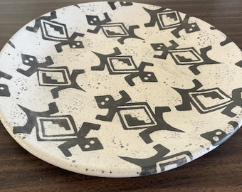 Haworth Studio Art Pottery Hand Made Decorative Turtle Plate 10.5" Arizona Vintage Artisan