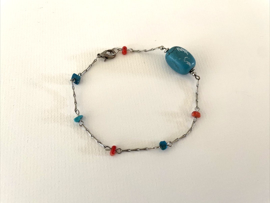 アンクレット COURREGES Coral Ankle Bracelet Courreges Coral Mother Of Anklet In Pearl - 75% Off