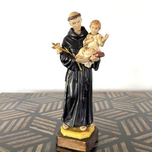 Saint ANTHONY Christ Child 6.&quot; Catholic Figurine Patron of Padua Italy Pasquini