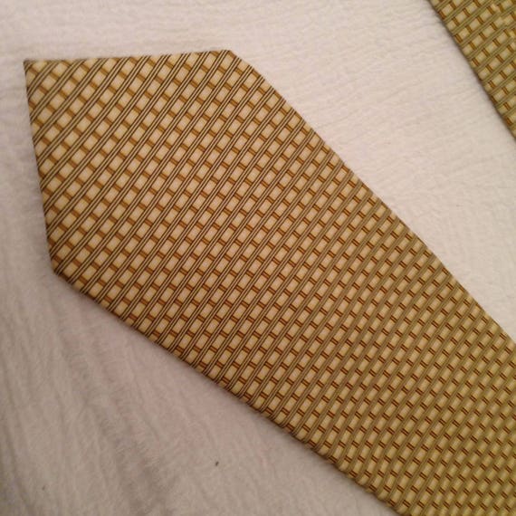 Vintage Gold RBM Silk Men's Wide Tie 4" Wide - image 3