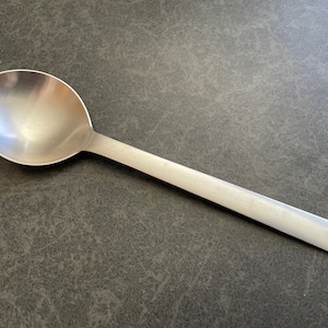 George Jensen New York Stainless Steel Soup Spoon 6.75" Denmark Vintage