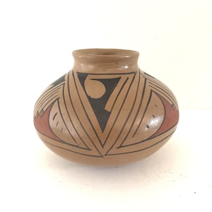Vintage Mata Ortiz Mexican Clay Art Pottery Mexico Pot 6.5x4.25&quot;