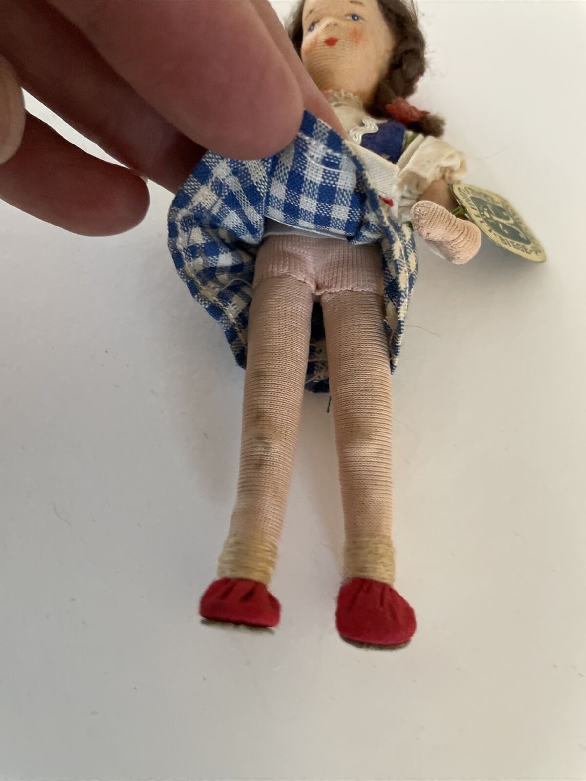 German LILIPUT BIEGE PUPPCHEN Ermey Cloth Girl Doll W Tag