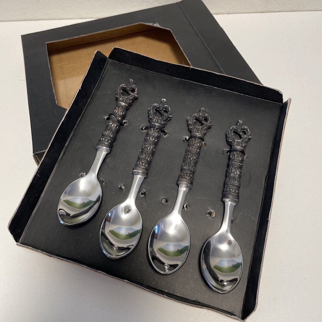 Cynthia Rowley Set of 4 Spoons Vintage Style Metal Handles Teaspoons - Etsy