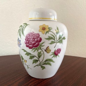 Schmid Brothers Japanese Hand Painted Floral Vintage Ceramic Ginger Jar