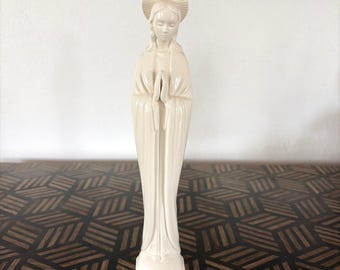 Vintage Ceramic 11.25" Madonna Virgin Mary Figurine Statue Artmark Japan