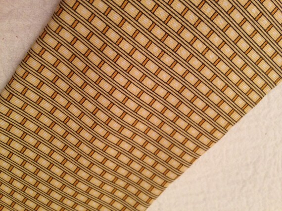 Vintage Gold RBM Silk Men's Wide Tie 4" Wide - image 2