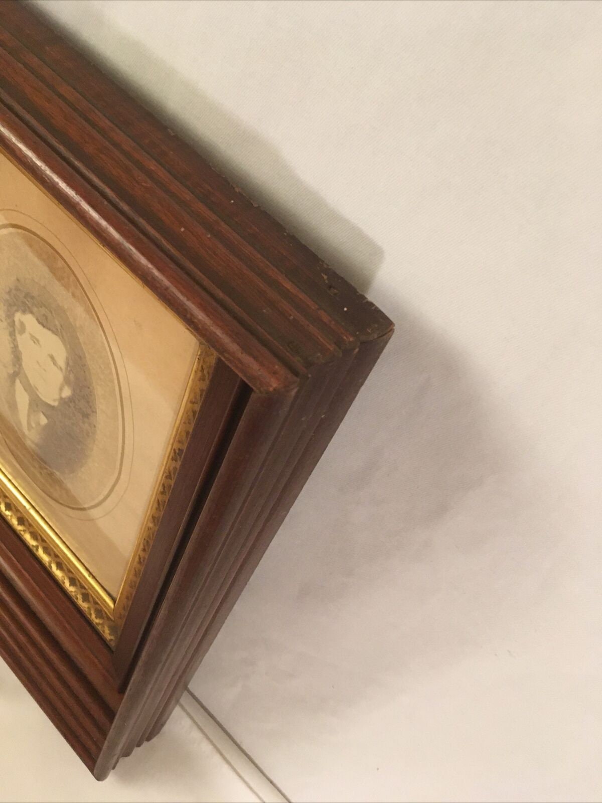 Antique Mahogany Picture Frame Gold Gilt Matt Male Portrait Etsy