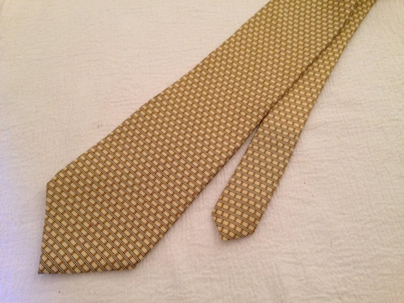 Vintage Gold RBM Silk Men's Wide Tie 4" Wide - image 1