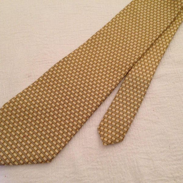 Vintage Gold RBM Silk Men's Wide Tie 4" Wide