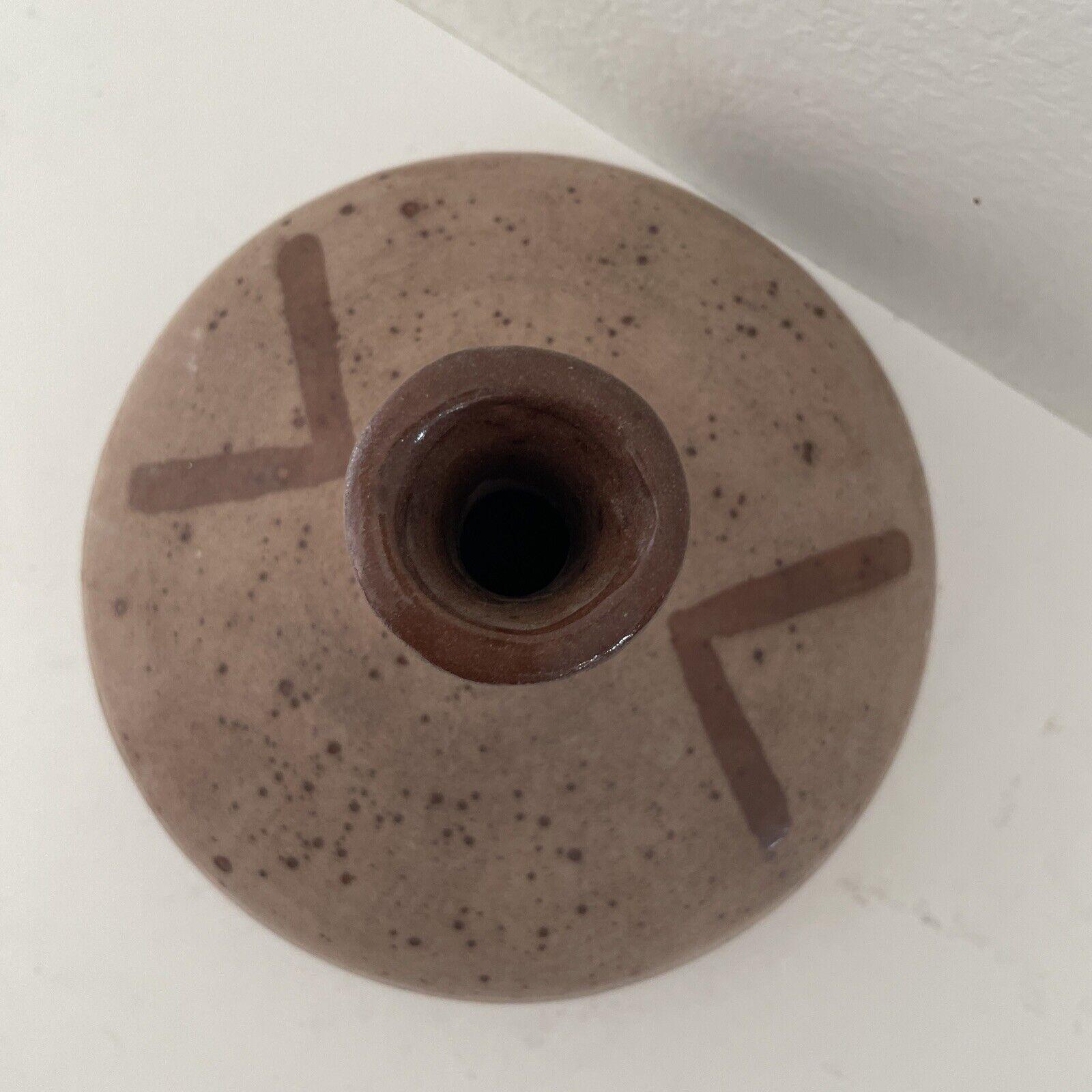 Unique Glaze Vintage 7x9" Hand Thrown Studio Art Pottery Squat Vase ...