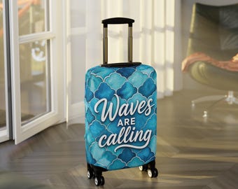 Waves Are Calling-bagagehoes | strandliefhebber cadeau voor op reis
