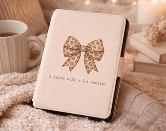Bookish Cheetah Bow Kindle Case, Cozy Reader Accessory