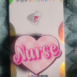 Cute nurse flat phone grippy