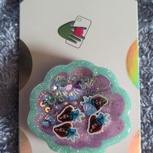Cute mermaid phone grippy or badgereel