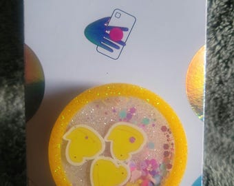 Cute Easter chick peeps shaker phone grippy or badgereel