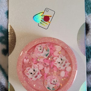 Cute cat phone grippy or badgereel
