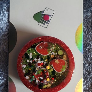 Cute strawberry phone grippy or badgereel