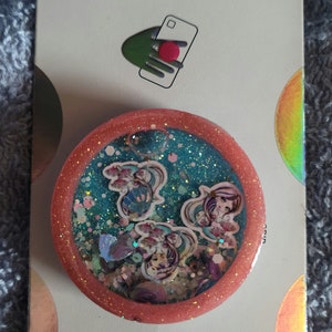 Cute mermaid phone grippy or badgereel