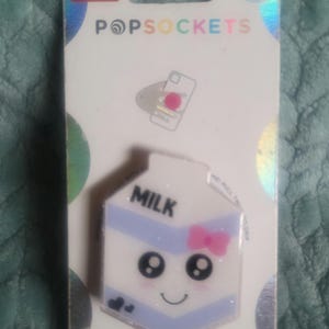 Cute milk flat phone grippy