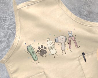 Pet Grooming Apron, Dog Groomer Apron, Pet Groomer Gift, Dog Groomer Gift, Pet Grooming Apron, Dog Groomer Apron, Veterinarian Tech Apron