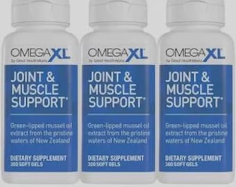 3 PACK Omega XL 300 Capsules-Green Lipped Mussel Joint & Muscle Relief Supplement