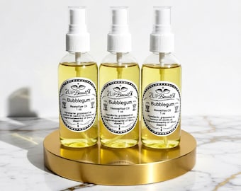 Bubblegum Scented Hair Beard Body Shower & Massage Oils Lightweight Hydrating Nostalgic Monthly Pick Gift for Her Him Teen Candy Shop Theme
