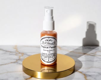 Shimmer Body Oil Metallic Sheen Candy Sweet Scent Unscented Fantasy Teen Gift for Her Modern Skin Glow Reflective Beauty Product