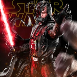Darth Vader Battle Damaged 3D-utskrift STL-filer digital nedladdning