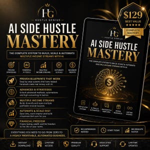 AI Side Hustle System, Automation Blueprint, ChatGPT Income Course (Digital Download)