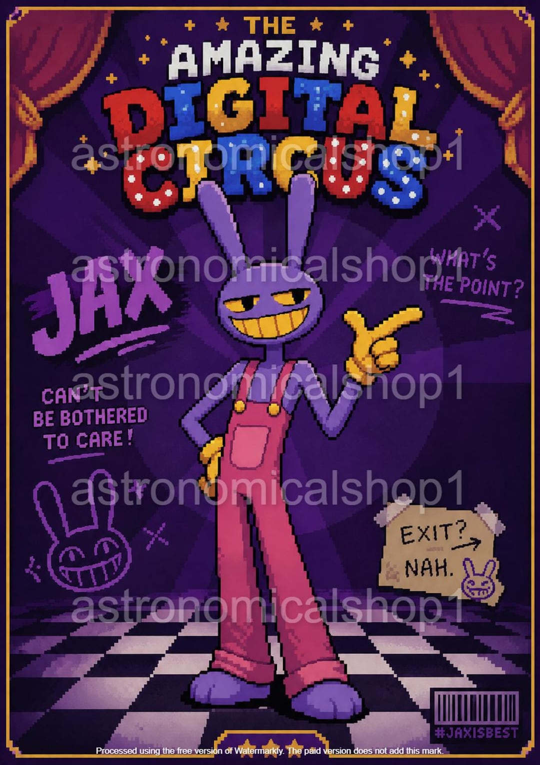 Jax Poster the Amazing Digital Circus Pixel Art (digital Download