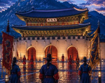 Gwanghwamun Seoul Art Print | Korean Palace Gate Poster | Korea Travel Wall Art | Digital Download