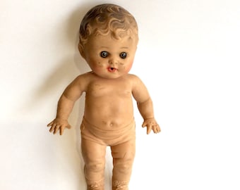 Details about   Vintage Miniature 2" Craft RUBBER BABY DOLL HongKong 