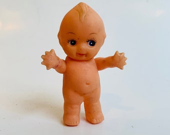 Vintage Posable Kewpie Doll, Three Inch, Plastic