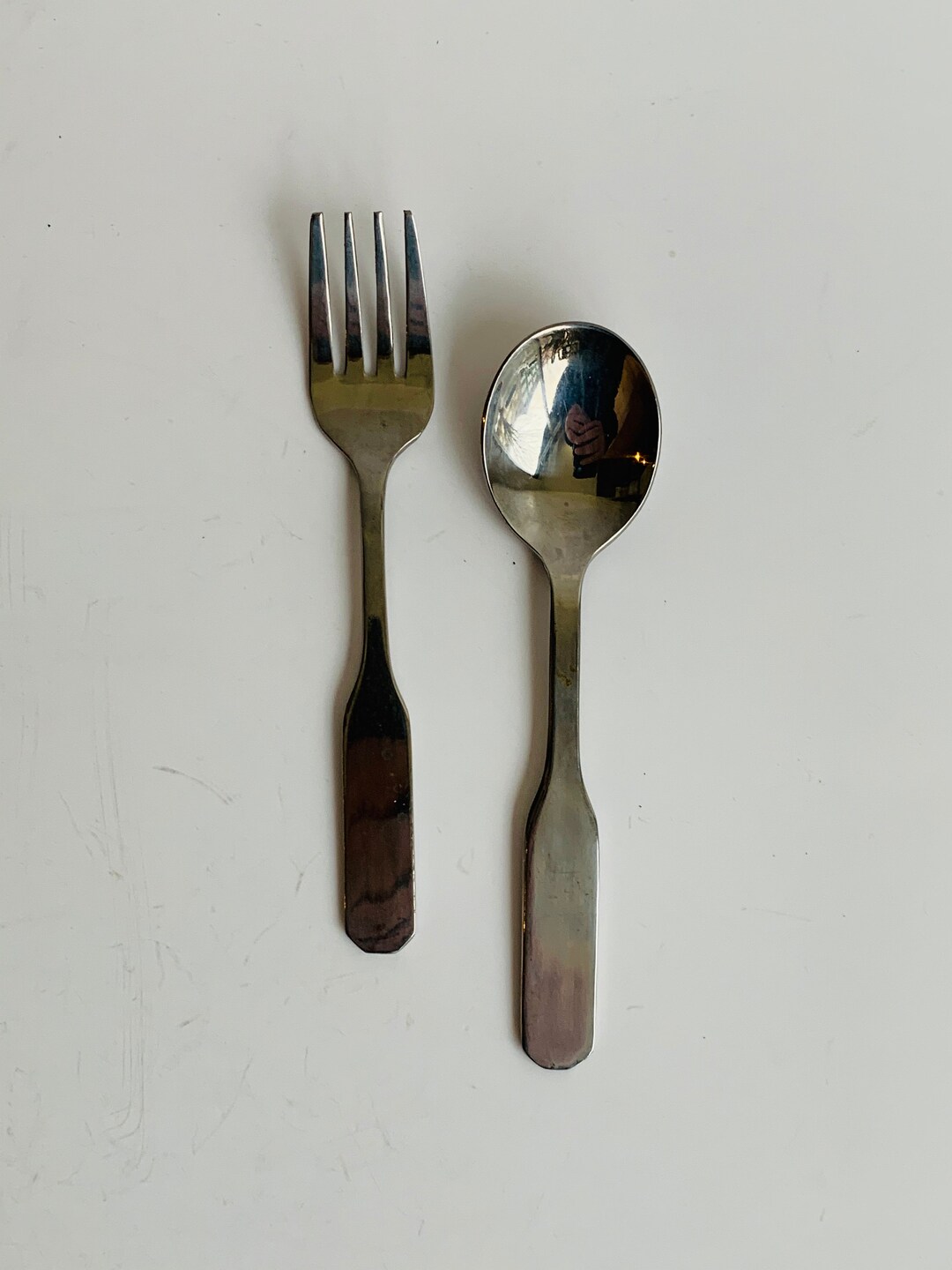 Vintage Baby Silverware Set in Stainless Steel Etsy