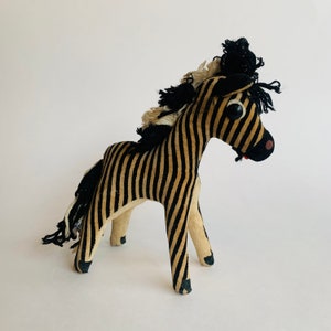 Vintage Dakin Dream Pet Zebra Yarn Hair