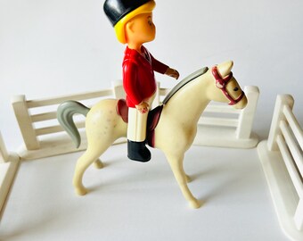 Vintage Little Tykes Horse, Fence, and Rider