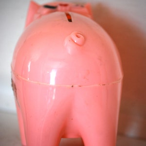 Vintage Plastic Pig Bank, Toy Town, Corp. image 3