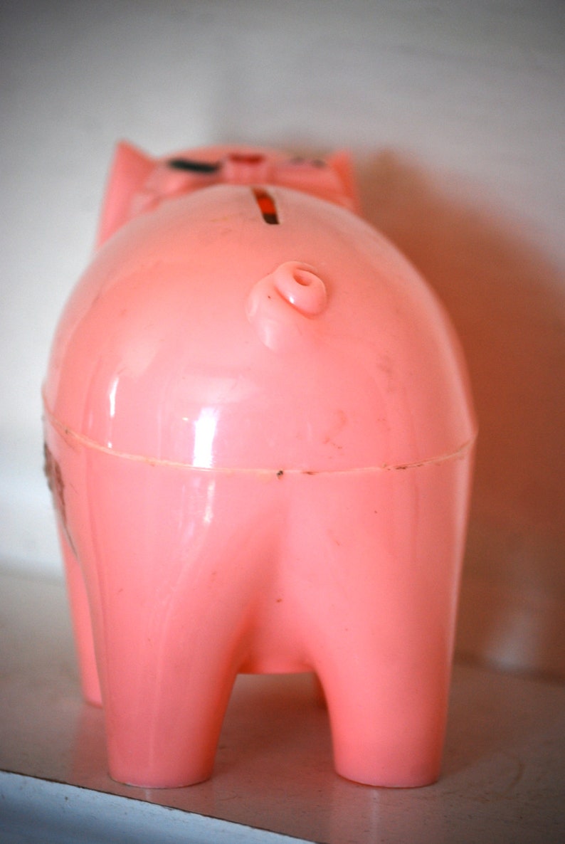 Vintage Plastic Pig Bank, Toy Town, Corp. image 3