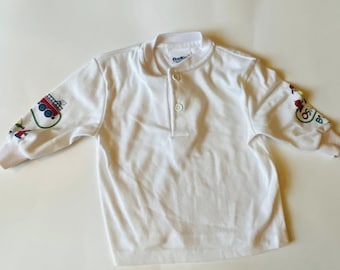 Vintage Osh Kosh B'Gosh Fireman Toddler Shirt, Long Sleeve