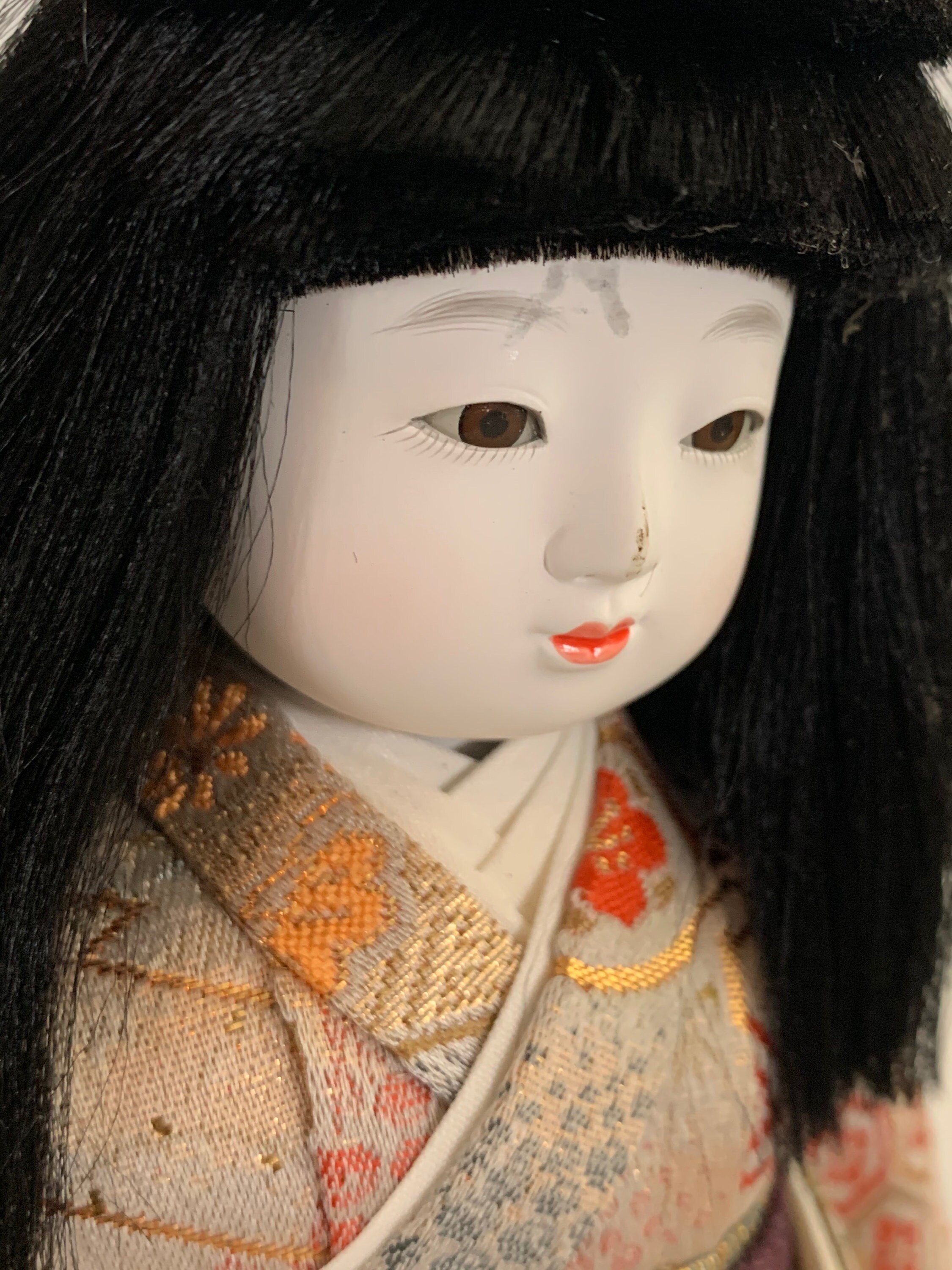 Vintage Japanese Doll on Lacquer Stand - Etsy