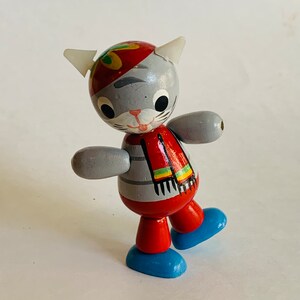 Vintage Beaded Cat Toy with Scarf