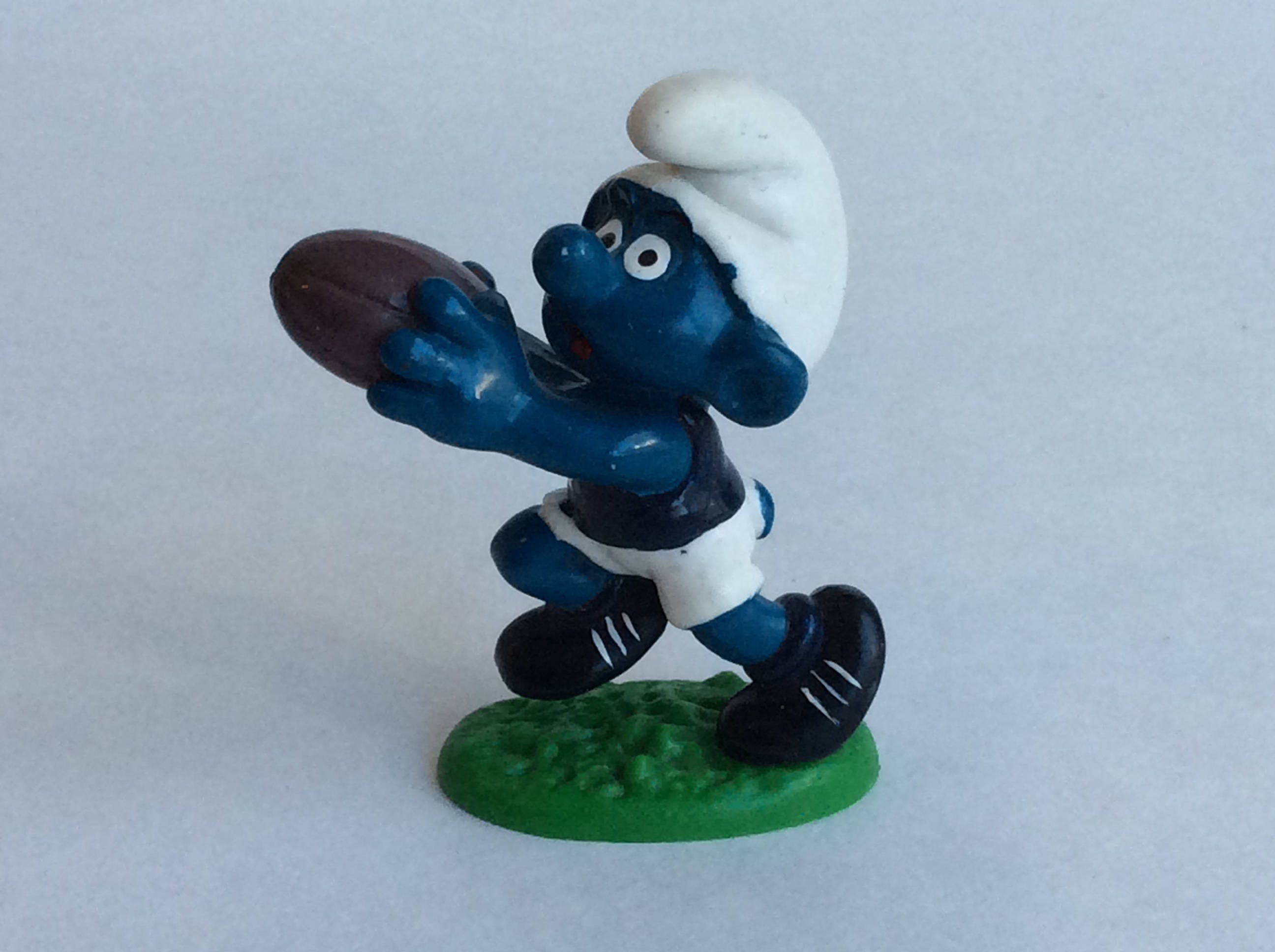 Vintage Smurf Rare Schleich Peso Rugby Smurf 1980 - Etsy