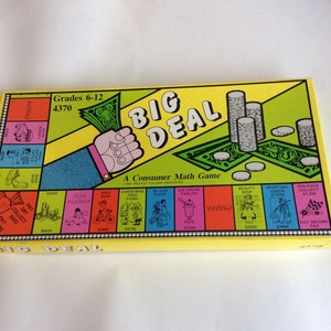 Vintage Children&#39;s Game, Big Deal, A Consumer Math Game