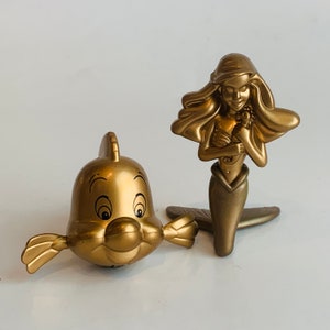Vintage Walt Disney&#39; Little Mermaid McDonald&#39;s Toys in Gold