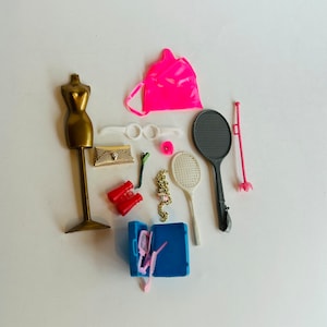 Vintage Barbie, Mattel, Doll Accessories, Travel Case, Binoculars, Purses and More
