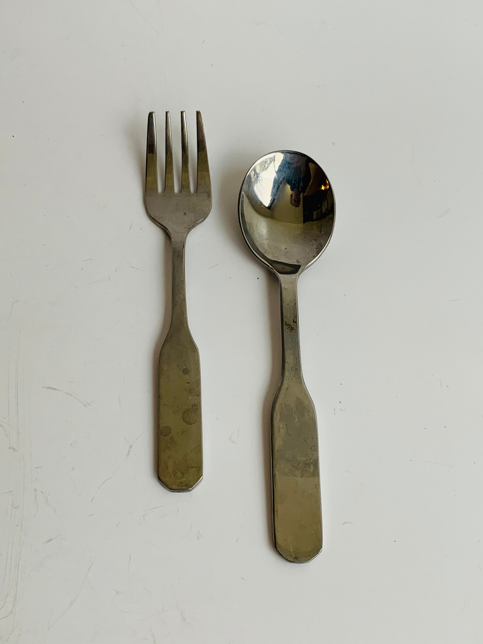 Vintage Baby Silverware Set in Stainless Steel Etsy